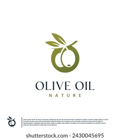 logo de aceite de oliva , extracción , líquido , plantilla de diseño vectorial,