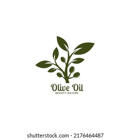 Olive oil logo icon design vector template.