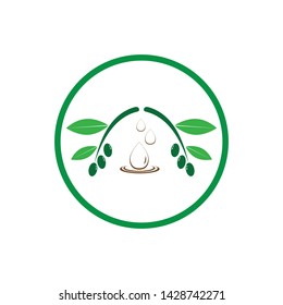 olive oil logo icon template design business
