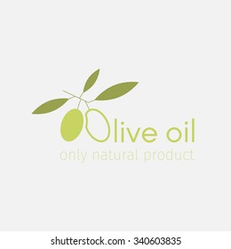 Olive oil logo. Olive label.