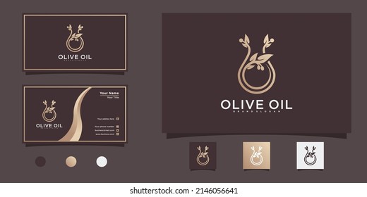 Olive oil logo with modern new concept with design brand oil beauty  health Premium Vector Part 1