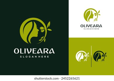 Olive oil logo premium luxury design illustration