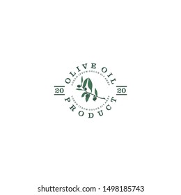 Olive oil logo for product label - food herb nature