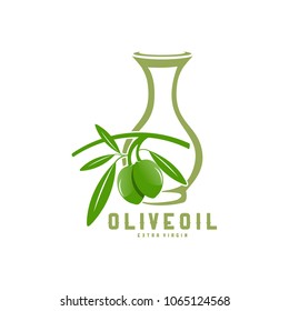 Olive Oil Logo Template Design Vector, Olive Oil Emblem Design Concept with jar symbol