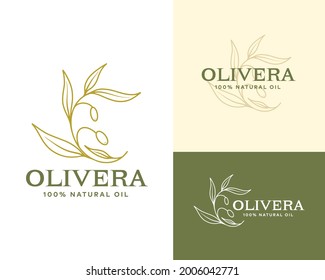 Vector de diseño de plantillas de logotipo de aceite de oliva, concepto de diseño, símbolo creativo