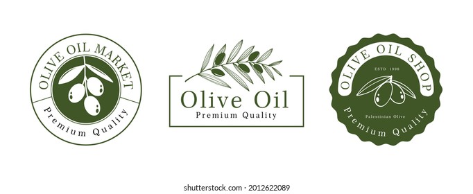 olive oil logo template design