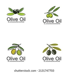 Olive Oil Logo Template Design Vector, Emblem, Design Concept, Creative Symbol, Icon