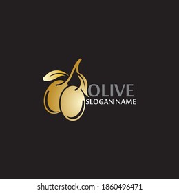 Olive Oil logo template icon design health fruit vegetable