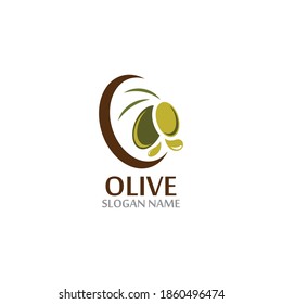 Olive Oil logo template icon design health fruit vegetable