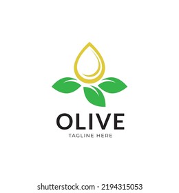 Diseño de icono de la plantilla de logotipo de aceite de oliva