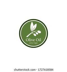 Diseño de icono vectorial del logotipo de aceite de oliva