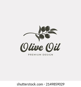 Logo für Olivenöl Vorlage Vektorsymbol