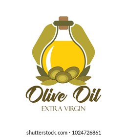 olive oil logo with text space for your slogan / tag line, vector illustration
