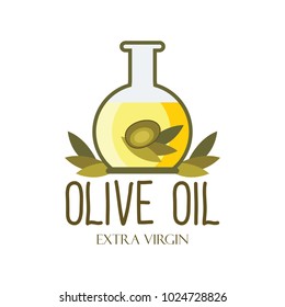 olive oil logo with text space for your slogan / tag line, vector illustration
