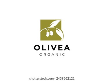 Olive oil logo vector design.