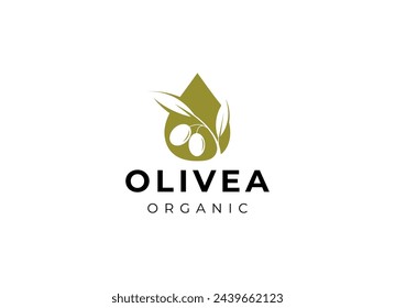 Logotipo de aceite de oliva vector diseño.