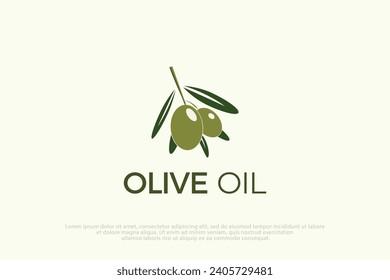 Olive oil logo vector, Olive icon vector eps.