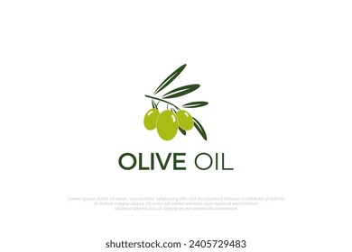 Olive oil logo vector, Olive icon vector eps.