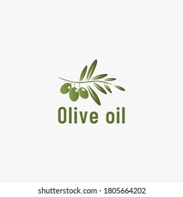 Logo für Olivenöl. Vektorgrafik.
