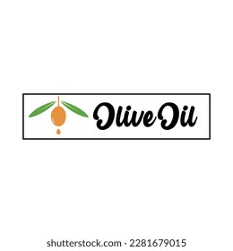 Olive oil. Logo. Vector illustration. Black and green olives on white background