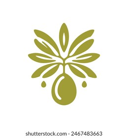 Olive oil logo vector.Olive oil Logo Design Template