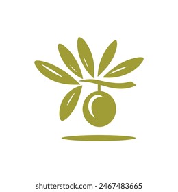 Olive oil logo vector.Olive oil Logo Design Template