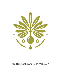 Olive oil logo vector.Olive oil Logo Design Template