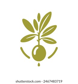 Olive oil logo vector.Olive oil Logo Design Template