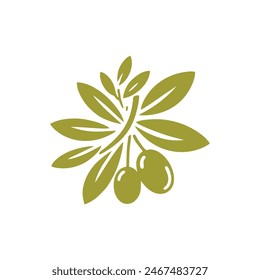 Olive oil logo vector.Olive oil Logo Design Template