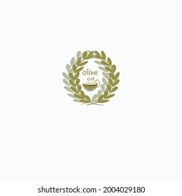 olive oil logo,oil bottle, vector illustration for creating logo ,greeting cards.
