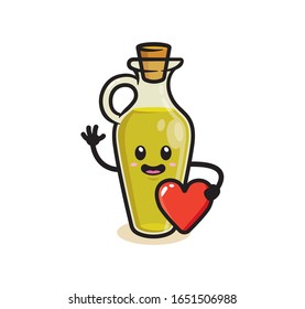 Olive oil mascot character design
