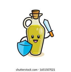 Olive oil mascot character design