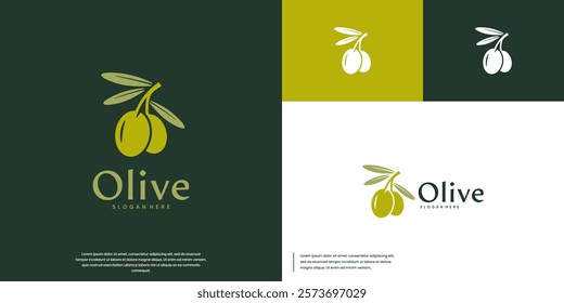 olive oil minimalist logo, natural beauty products, skin health, graphic design template.