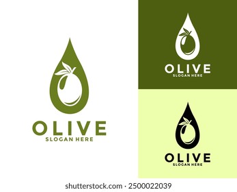 Olive Oil Modern Logo Vector Illustration, Premium Olive Oil logo Design Template