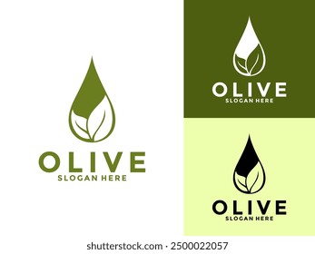 Aceite de oliva Ilustración vectorial de logotipo moderno, Premium Aceite de oliva logo Plantilla de diseño