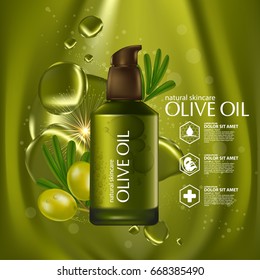 Olive oil organics natural skin care cosmetic 
