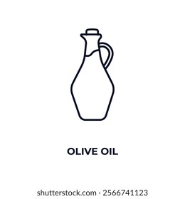 olive oil outline icon. Linear vector from kitchen concept. Thin line olive oil icon isolated on white background