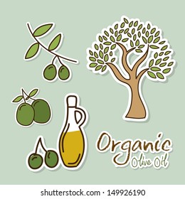 olive oil over blue background vector illustration   
