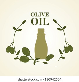 olive oil over gray background vector illustration  