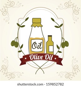 olive oil over pink background vector illustration  