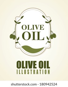 olive oil over pink background vector illustration  