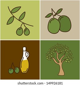 olive oil over white  background vector illustration  