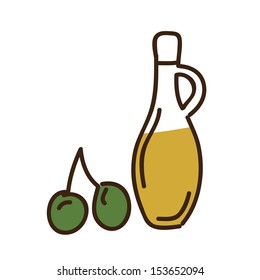 olive oil over white background vector illustration   