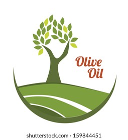 olive oil over white background vector illustration  