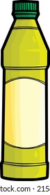 Embalaje de aceite de oliva al estilo de las caricaturas