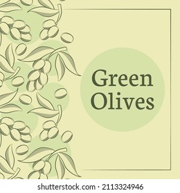 olive oil poster with branches