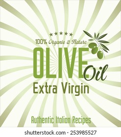 Olive oil retro background