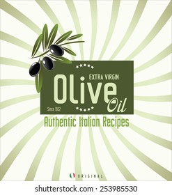 Olive oil retro background
