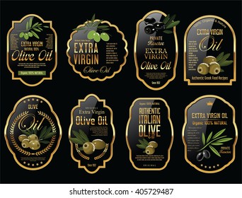 Olive oil retro vintage background collection