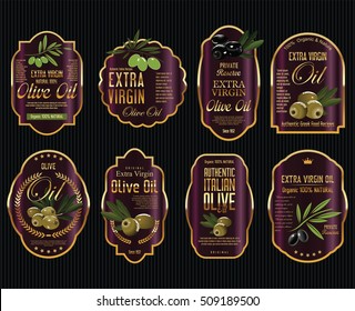 Olive oil retro vintage background collection